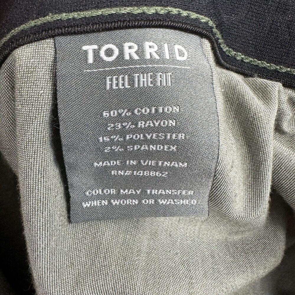 Torrid Sky High Skinny Super Soft Jeans Womens 26T Tall Stretch Olive Green - Picture 11 of 15